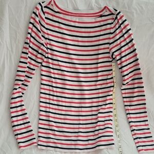 GAP Red and Black Striped Top